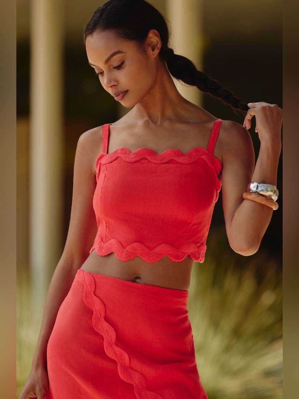Celandine Scallop Crop Tank & Skirt